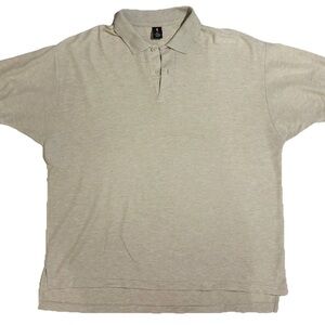 Vintage Levi's Basic Polo Shirt Men's XL Short Sleeve Oatmeal Tan Beige Neutral